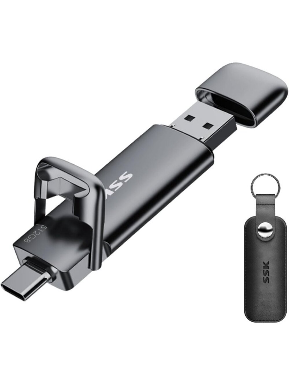 512GB USB C Flash Drive - 550MB/s High-Speed Dual USB C+A Memory Stick